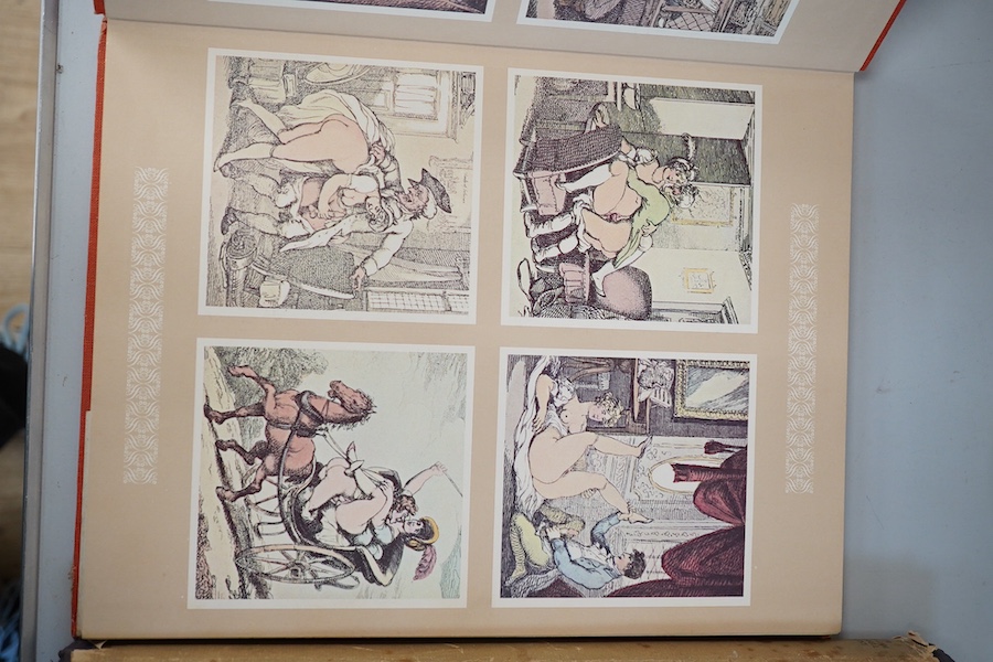 Rowlandson, Thomas - The Amourous Illustrations ... Introduction by Gert Schif. num. coloured illus. throughout with coloured pictorial e/ps.; publisher's cloth and d/wrapper, 4to. Cythera Press, 1969; Flint, Sir William